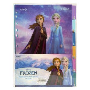 SEPARADOR DE HOJAS REX A4 FROZEN 6UND
