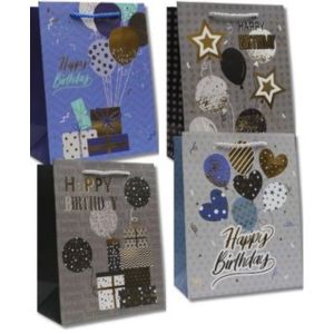 FUNDA REGALO HAPPY BIRTHDAY 30X42X12 V/MODELOS 2094 210GR